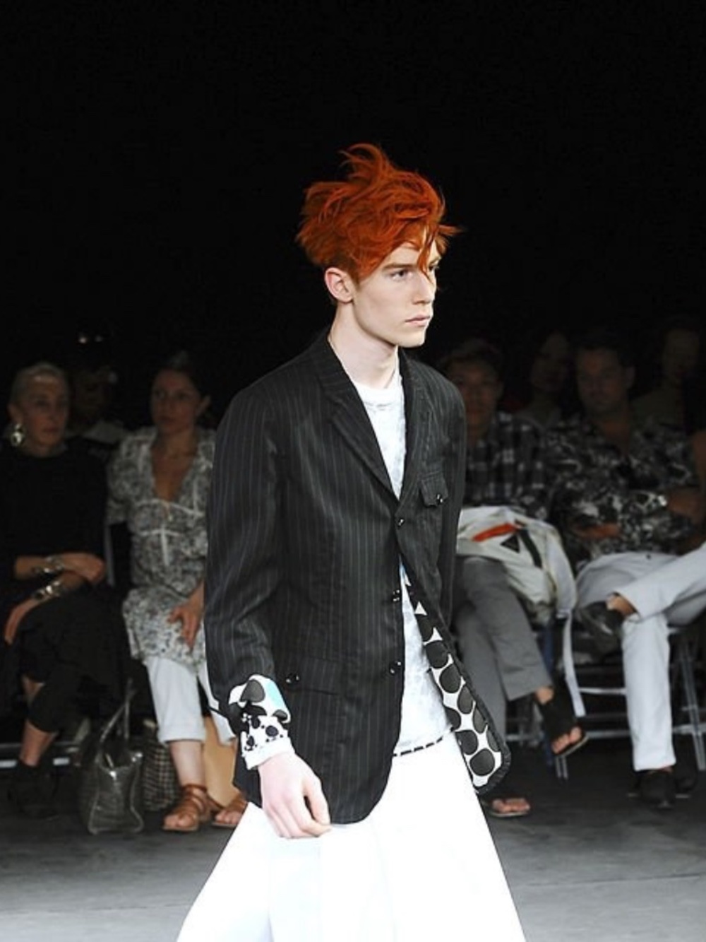 Comme des Garçons - SS09-Runway Cotton Dot Print Cut & Sewn Shirt - Picture 11 of 15